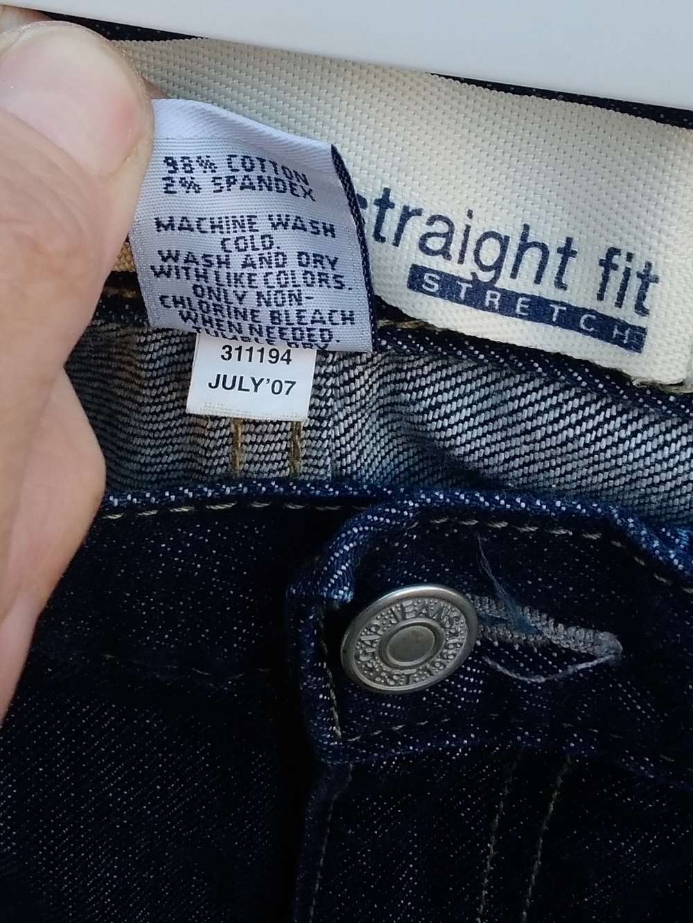 GAP denim Jean Straight Fit Stretch Womens 12 Regular 5 Pocket Pant - Picture 4 of 7